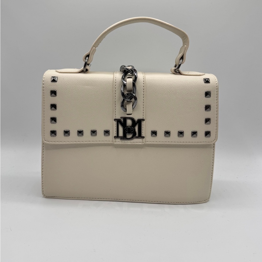 Elegant Badgley Mischa Cream Handbag with Stud Accents